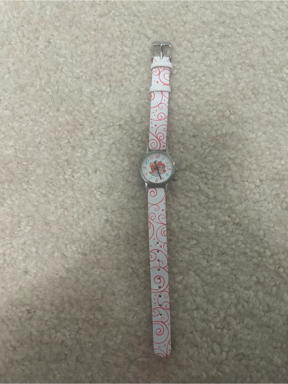 Disney Parks White and Red Swirl Little Mermaid Ariel Watch